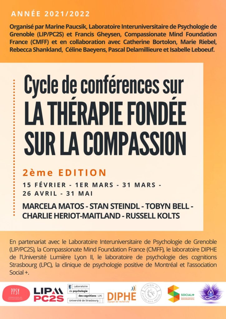 Cycle de conférences sur la Thérapie Fondée sur la Compassion