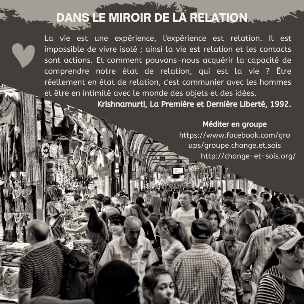 Dans le miroir de la relation – Krishnamurti
