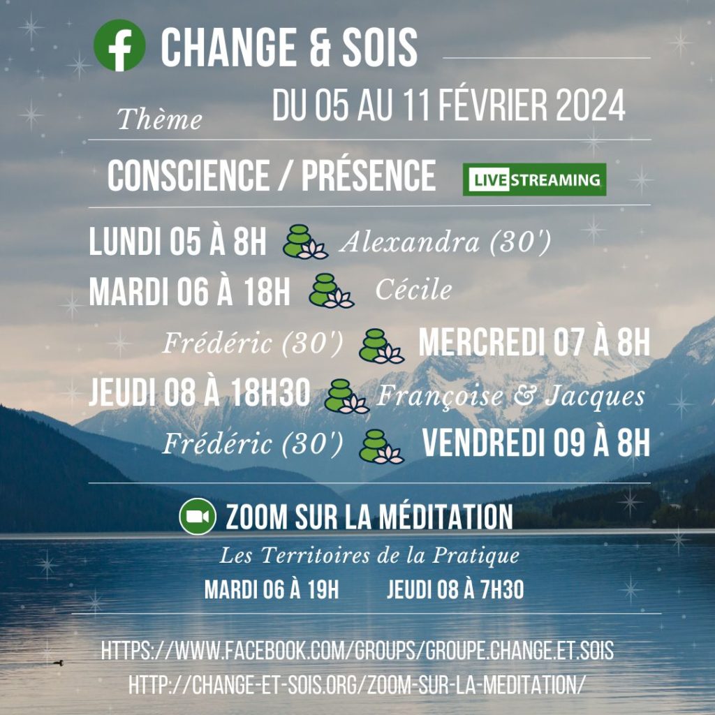Planning du groupe Facebook “Change et Sois” (05/02/24)